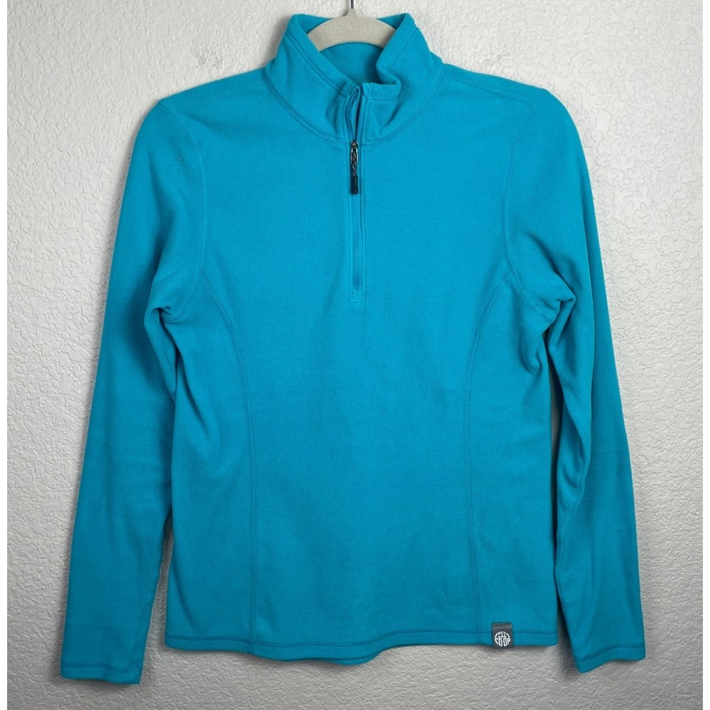 REI Co-Op Quarter Zip Fleece Jacket Womens XS Blue Lightweight Outdoors Camping